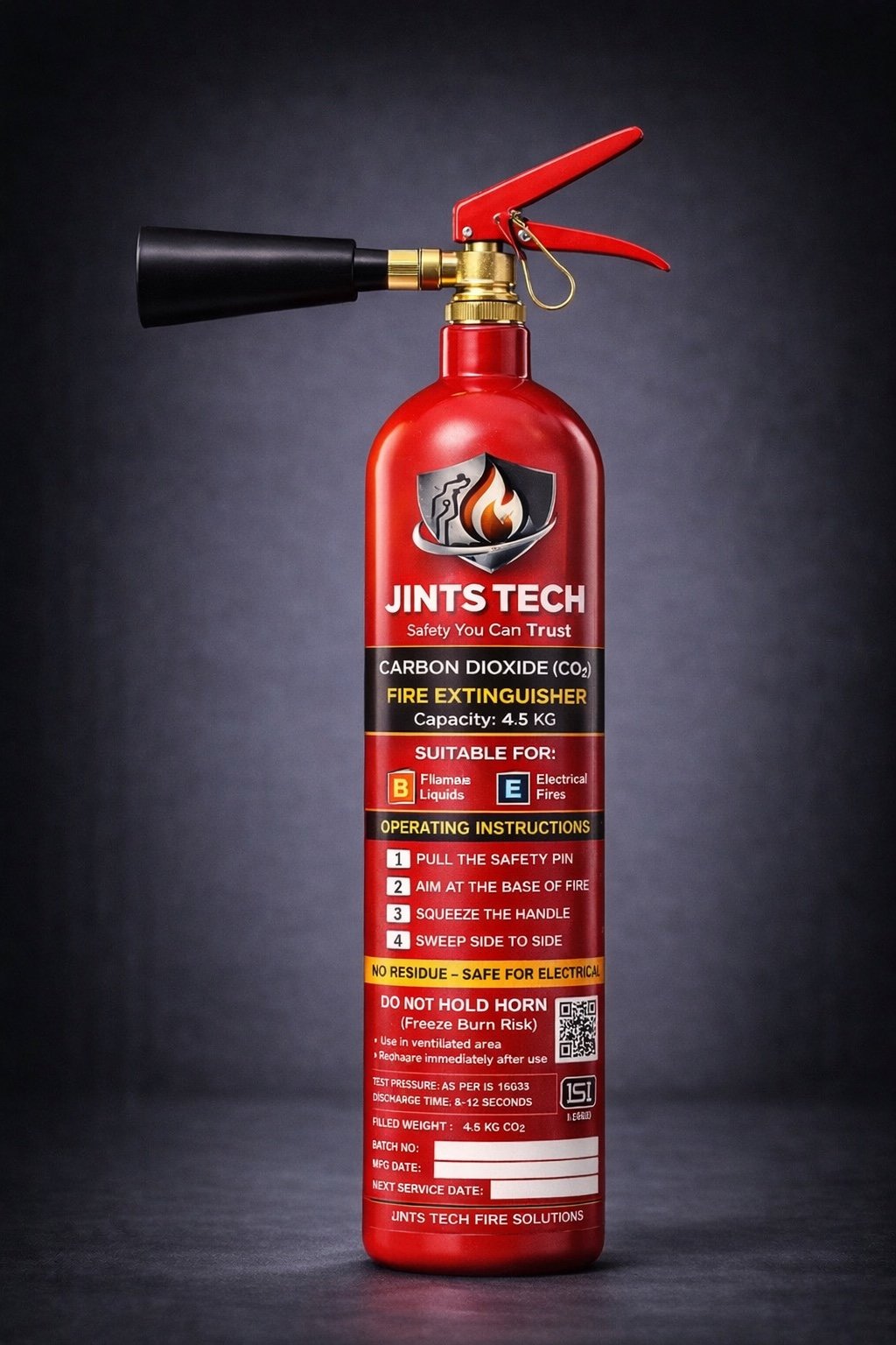 4.5KG CARBON DIOXIDE TYPE FIRE EXTINGUISHERS