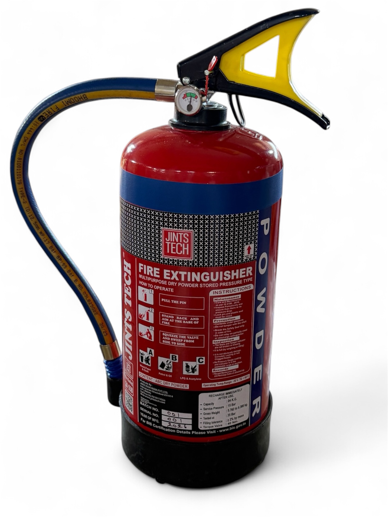 4KG Multi Purpose ABC Stored Pressure Type Fire Extinguishers