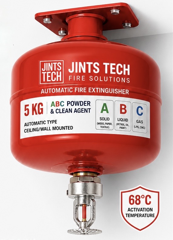 5 KG MODULAR AUTOMATIC CEILING/WALL MOUNTED AUTOMATIC TYPE FIRE EXTINGUISHER ABC POWDER & CLEAN AGENT